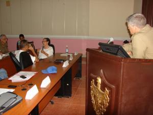 Inervención de Asela De Los Santos durante la reunión de la Dirección Nacional del 4 de mayo del 2017